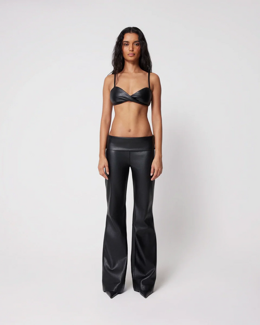 Flared Leather Pants