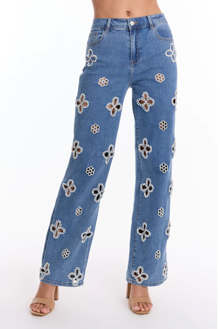 Floral Pearl Jeans